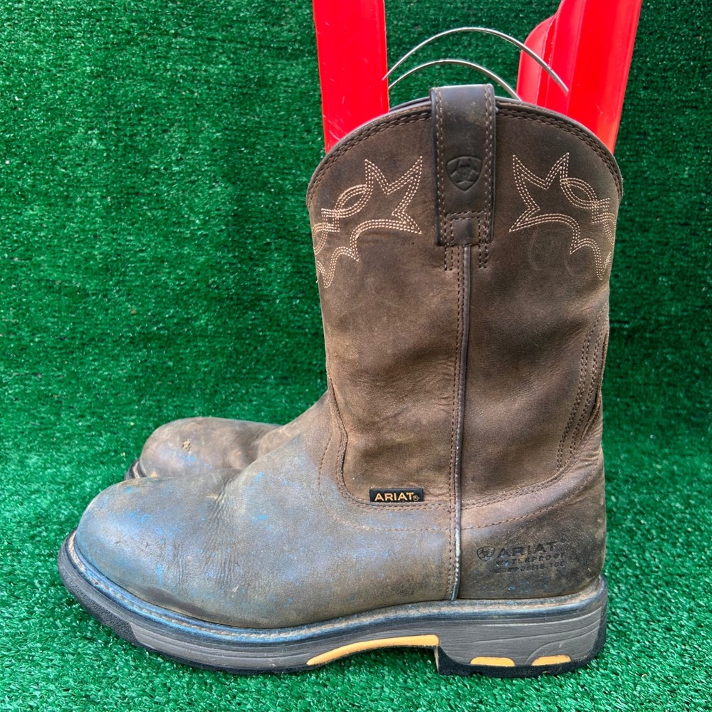 Ariat Groundbreaker Waterproof Composite Toe Boots Mens 12EE Leather 10014234
